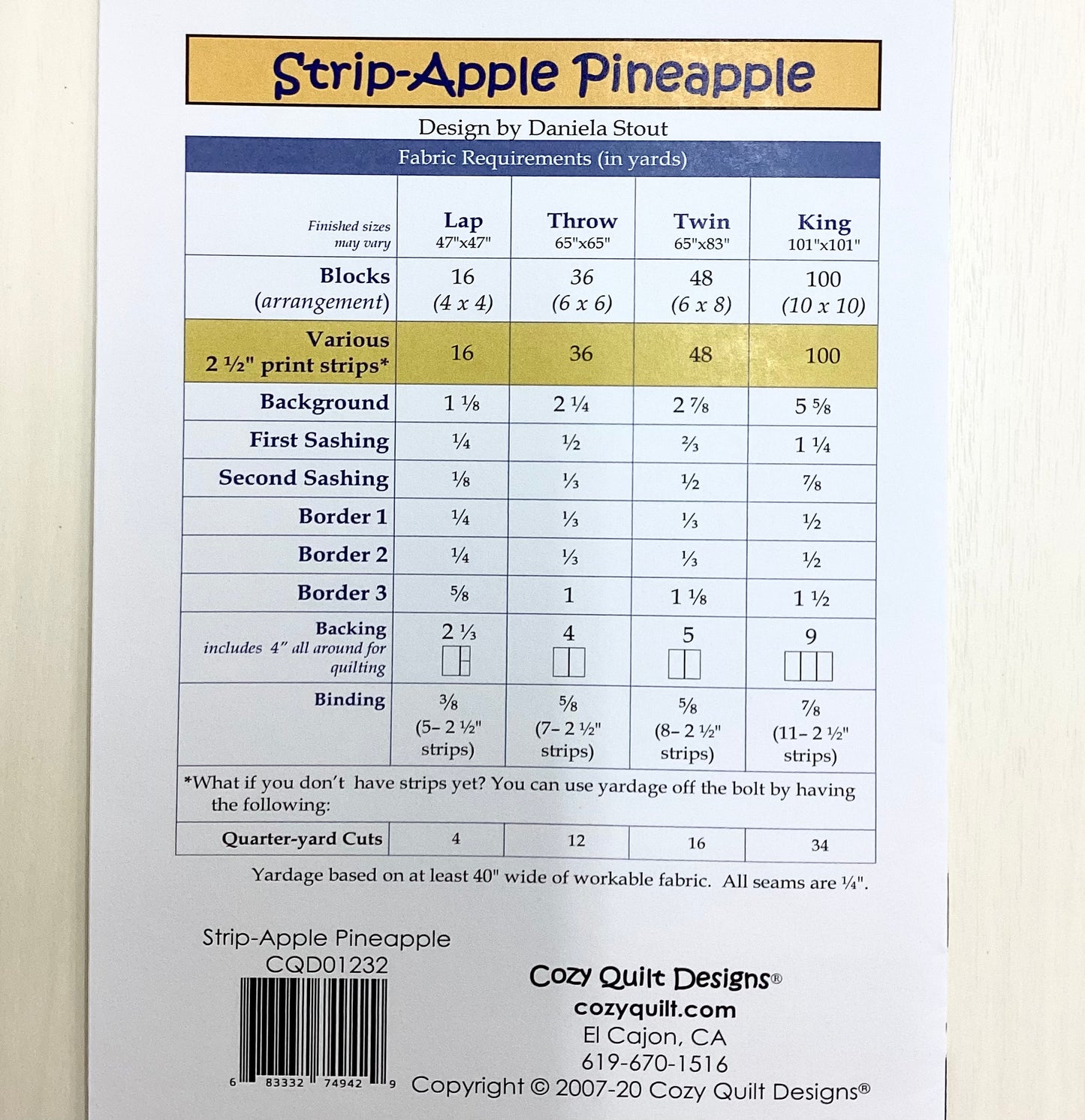 Pattern - Strip-Apple pinapple