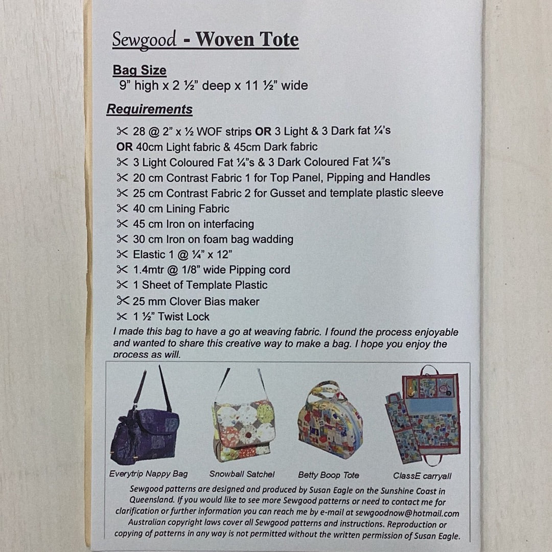 Pattern- Woven tote