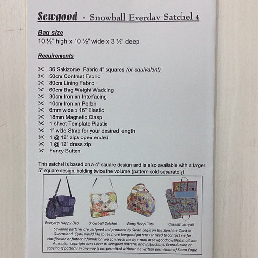 Pattern- Snowball everyday satchel 4