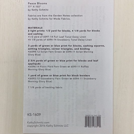 Half Price ~ Pattern- Peace blooms