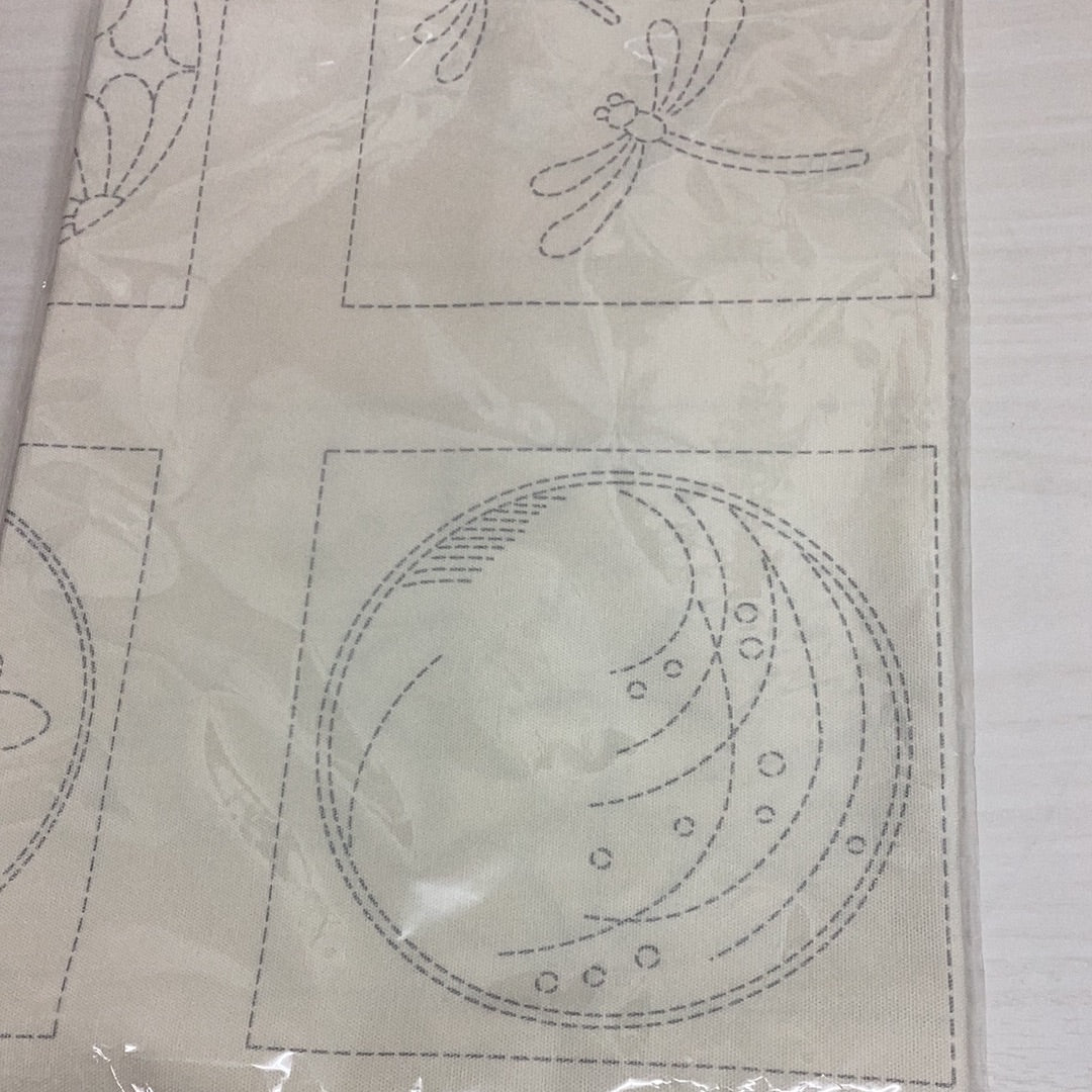 Sashiko Panel - DES# HM-27 Cream