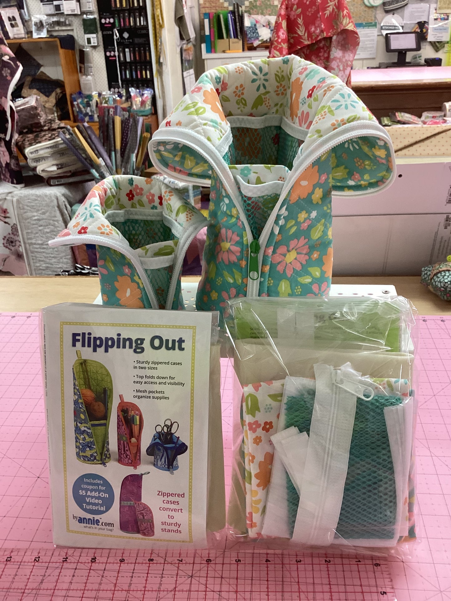 Small Kit- By Annie  -  Flipping out Zippered Case
