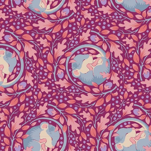 Fabric~ TILDA Hibernation Slumbermouse (Plum)