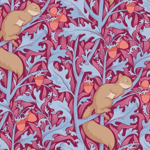 Fabric~ TILDA Hibernation Squireldream (Hibiscus)