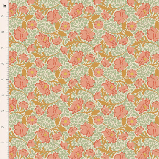 Fabric ~ TILDA Songbird - Floral Coral
