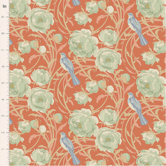 Fabric ~ TILDA Songbird - Cora Coral