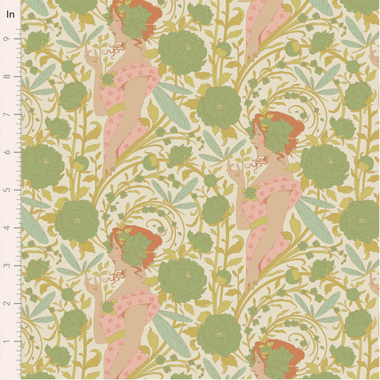 Fabric ~ TILDA Songbird - Aubery Green