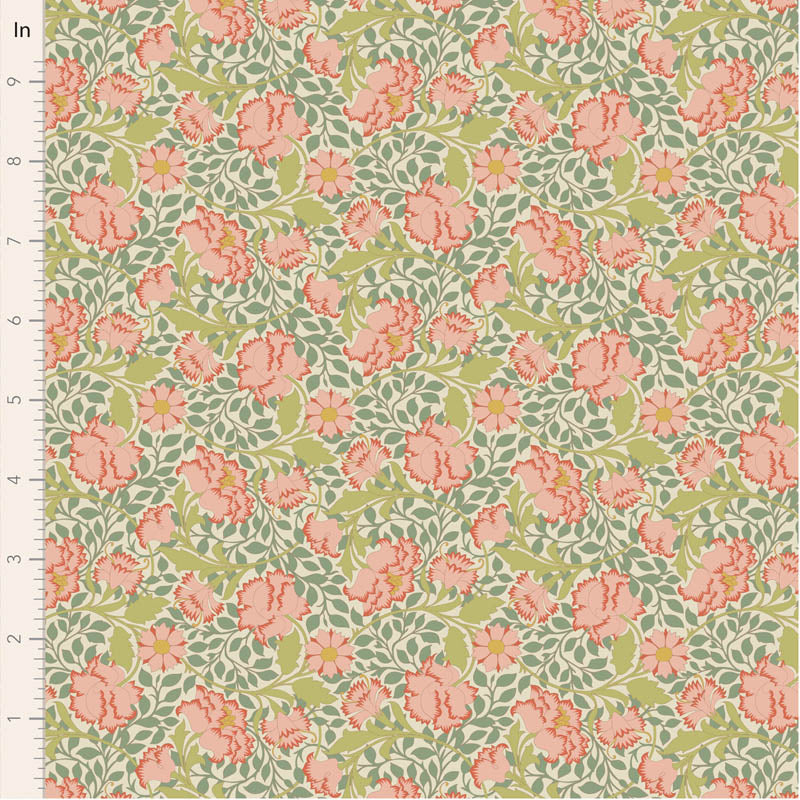 Fabric ~ TILDA Songbird - Flora Sage