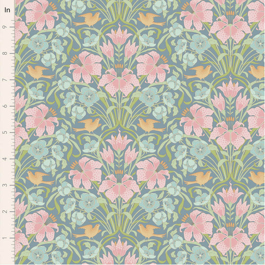 Fabric ~ TILDA Songbird - Songbird Blue