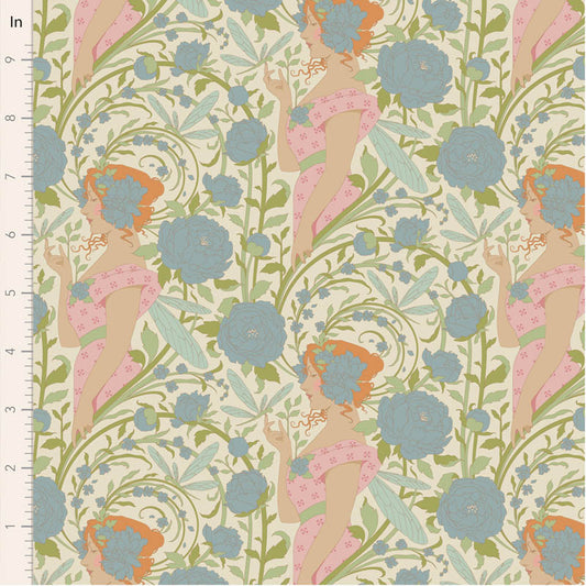 Fabric ~ TILDA Songbird - Aubery Blue
