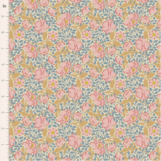 Fabric ~ TILDA Songbird - Flora Blue