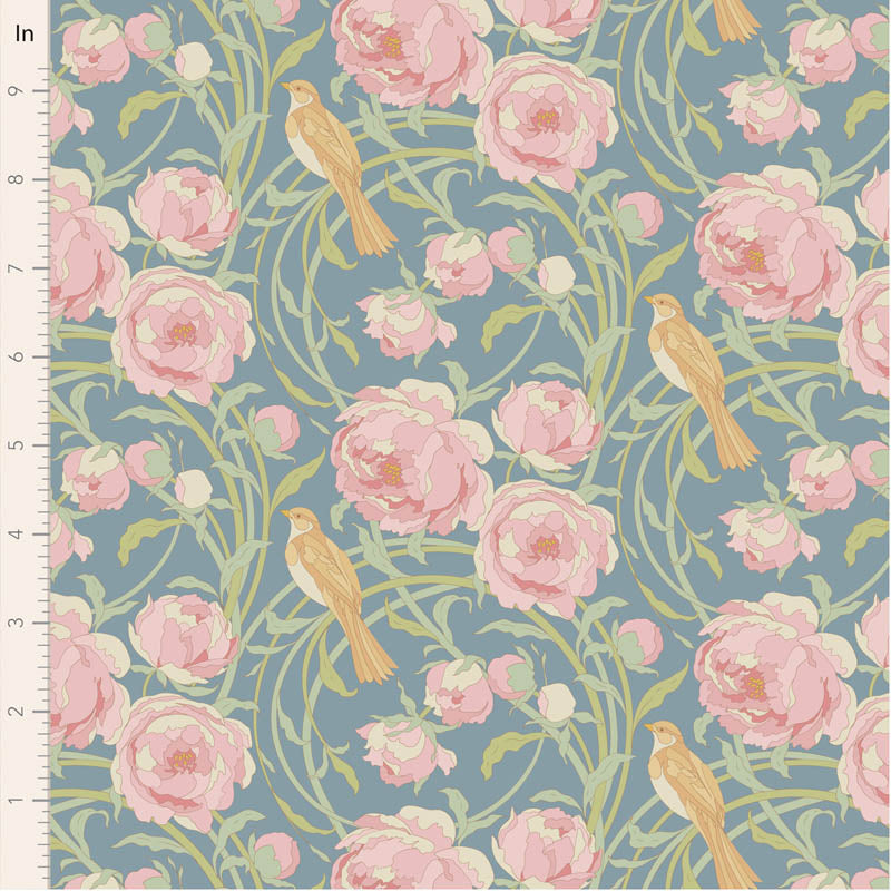 Fabric ~ TILDA Songbird - Cora Blue