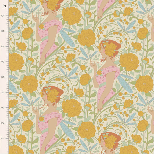 Fabric ~ TILDA Songbird - Aubery Mustard