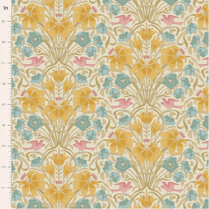 Fabric ~ TILDA Songbird - Songbird Mustard