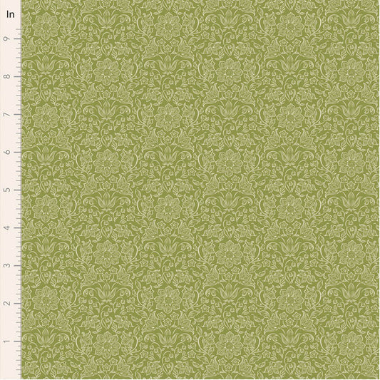 Fabric ~ TILDA Songbird - Lila Green