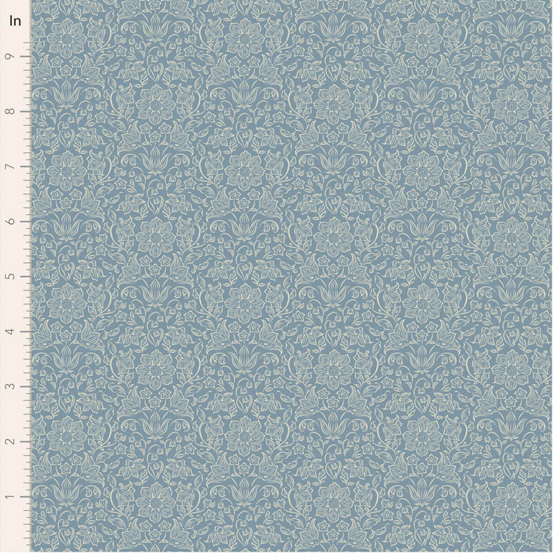 Fabric ~ TILDA Songbird - Lila Blue