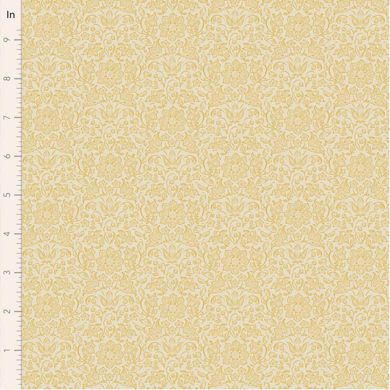 Fabric ~ TILDA Songbird - Lila Light Yellow