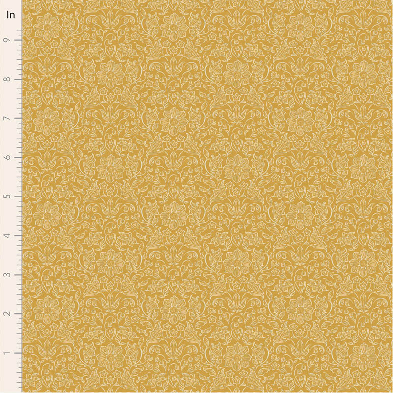 Fabric ~ TILDA Songbird - Lila Mustard