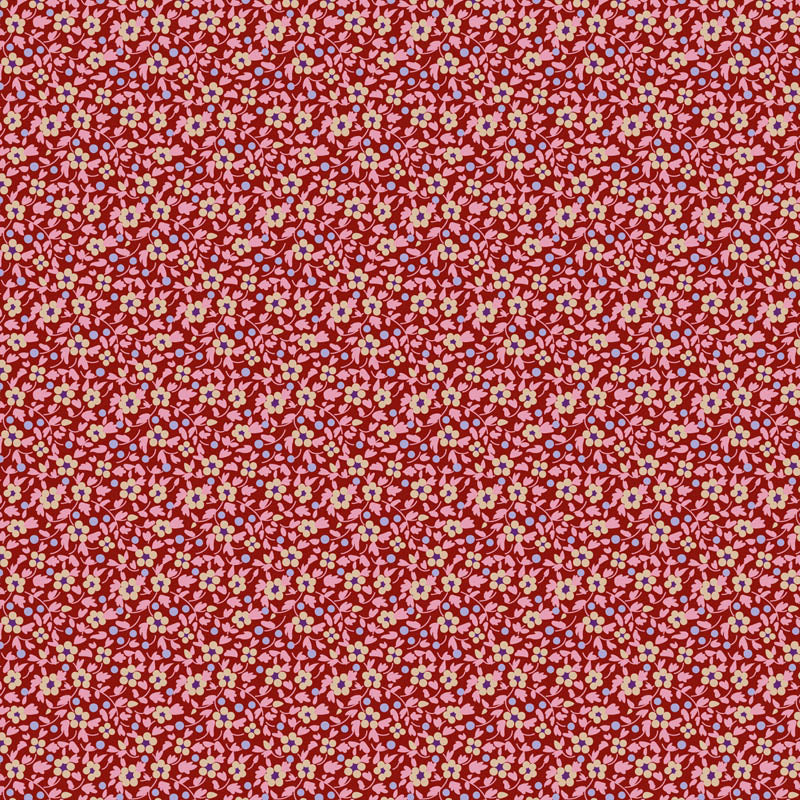Fabric ~ TILDA Brie Basics - Burgundy