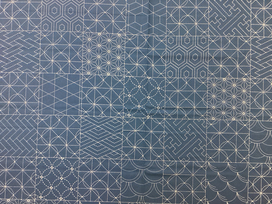 Fabric - Stenciled Sashiko Cloth (Craft Tokai)