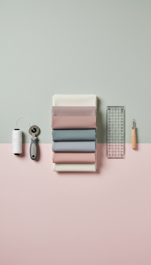 Linen Yardage with Neutral Color Blocking