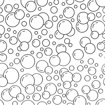 Fabric - Monochroma Bubbles white 5047/07