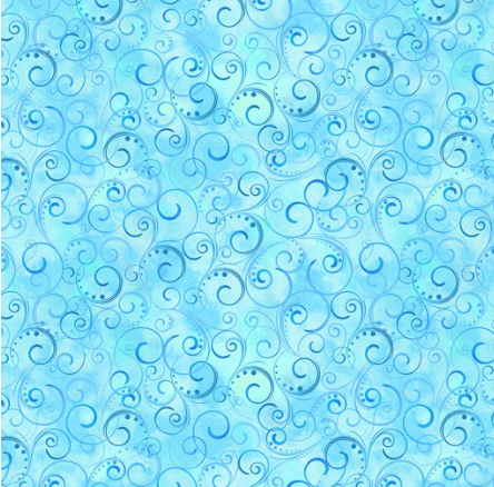 Wide Backing - Swirling Splendour: Blue