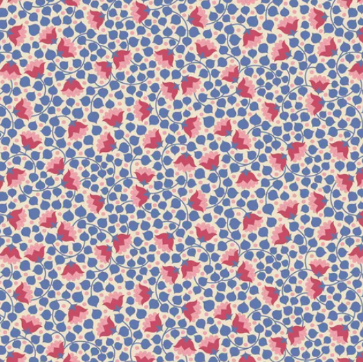 Fabric ~ TILDA Wallflower - Bellflower Denim 110131