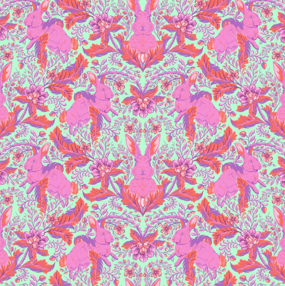 Tula Pink~ Full Moon Forest 2 'Hoppy Go Lucky' (Blossom)