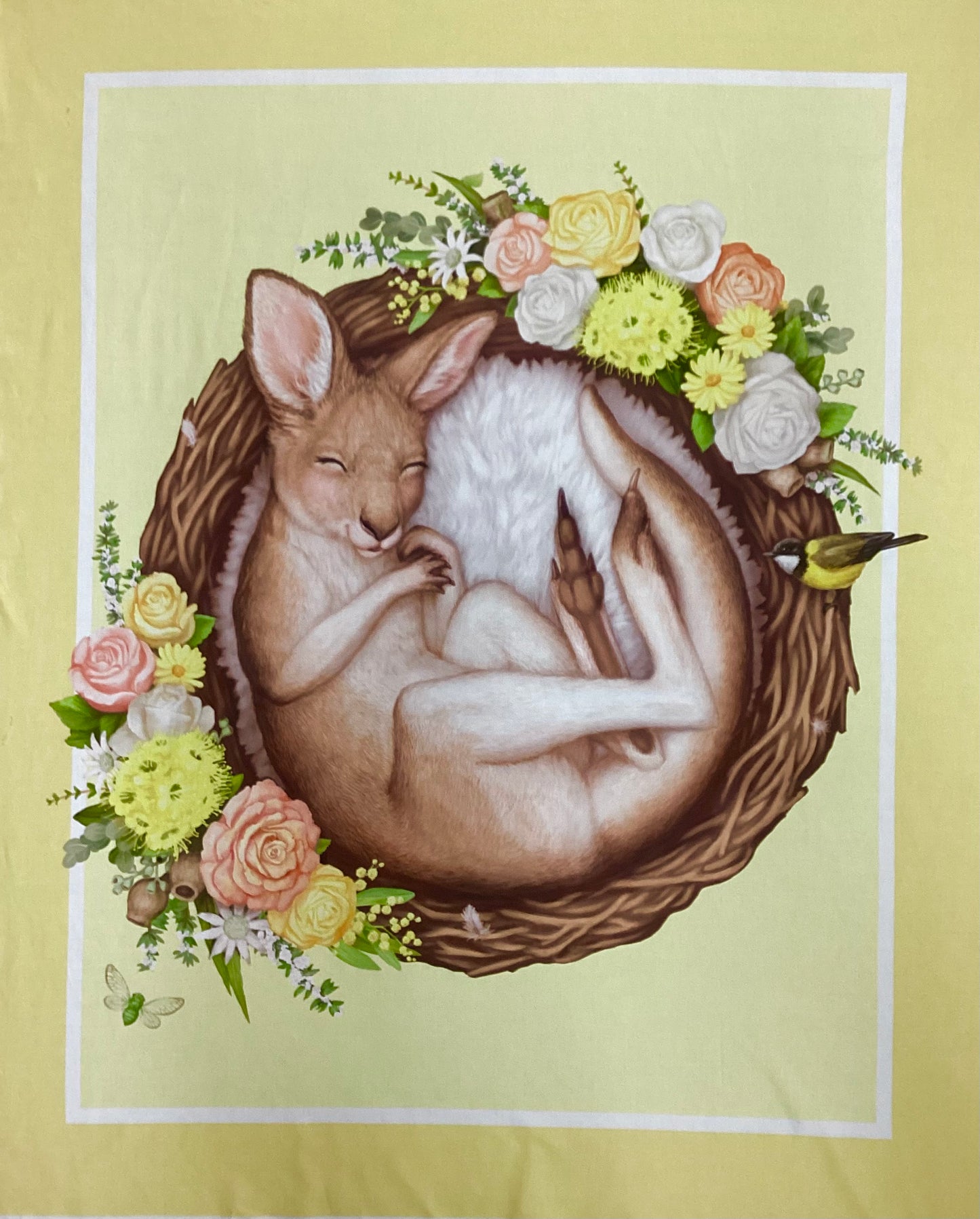 Devonstone Panel ~ Native Nursery Kangaroo Cot Panel DV3312