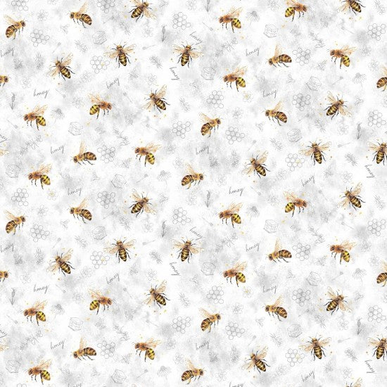 Fabric ~ Honey Bee - Bee's Ivory