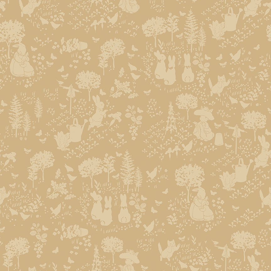 Peter Rabbit & Benjamin Bunny - Tonal Garden Tan