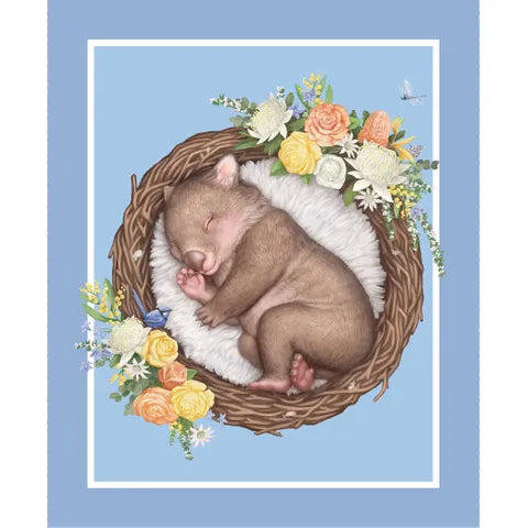 Devonstone Panel ~ Native Nursery Wombat Cot Panel DV3313