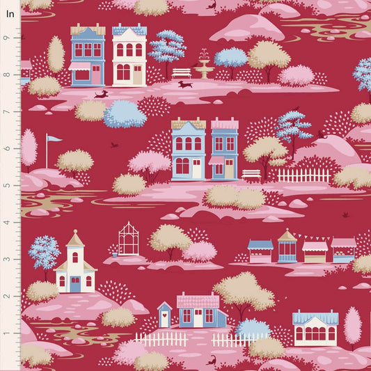 PREORDER TILDA - Village Life - Village Burgundy 110186