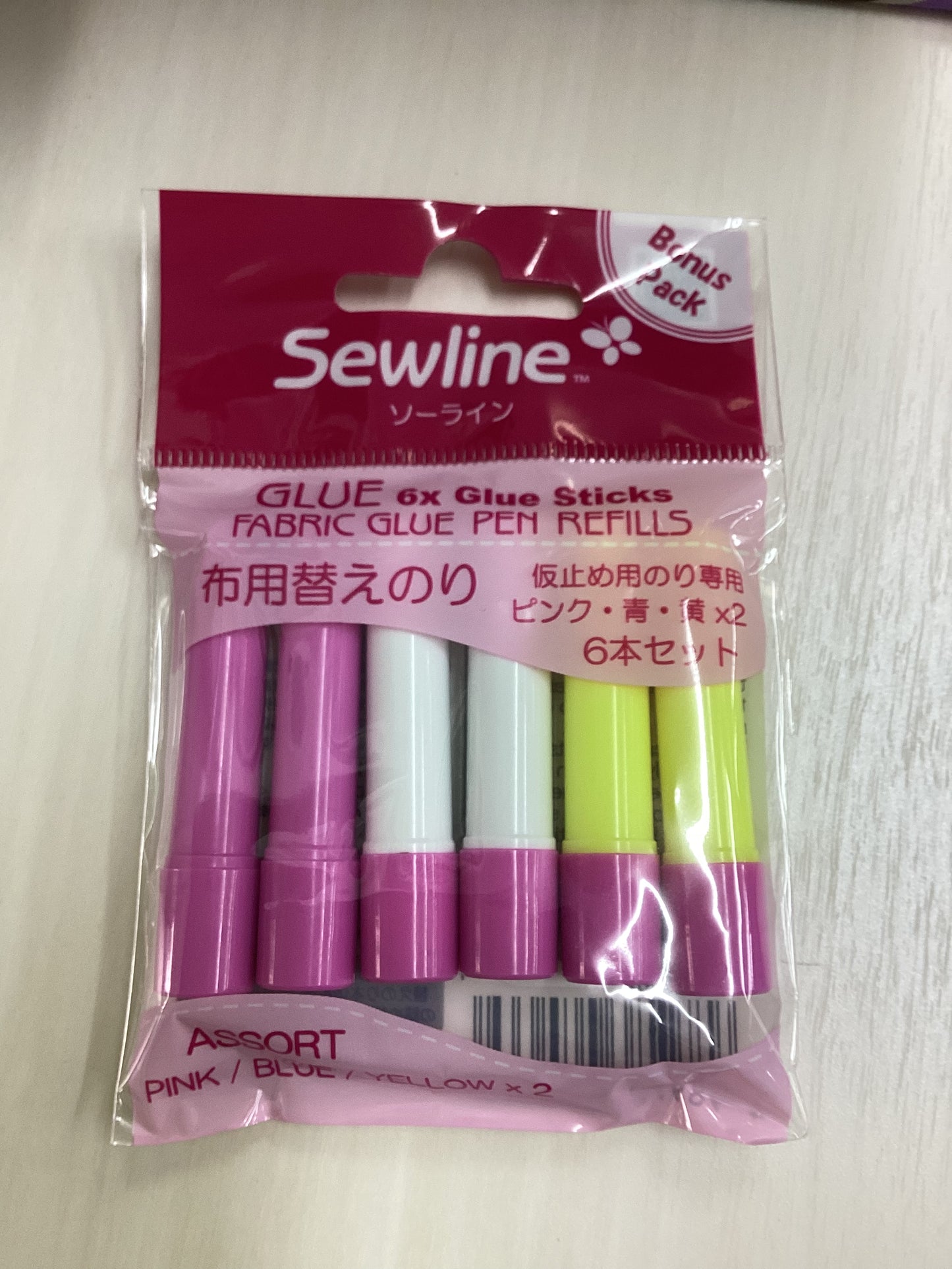 Fabric Glue Pen - Refill (6 pack multi colour)