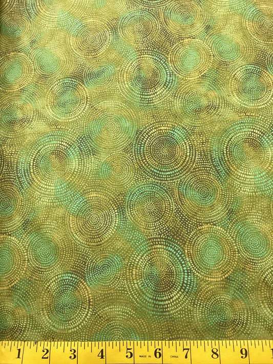 Windham Fabrics - Radiance Basics - Green/Brown/Pale Yellow - 53727-12