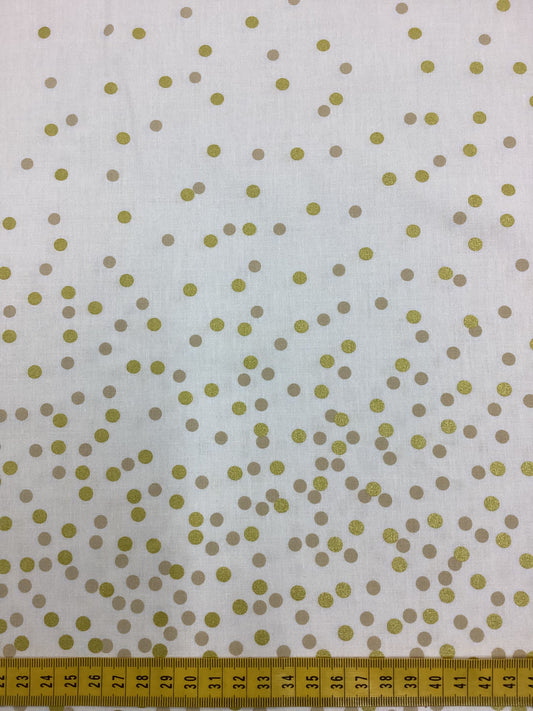 Ombré Confetti Metallic -MM10807332 - White with gold dots