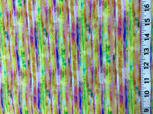 Fabric - Wildflower Stripes (purple/yellow/orange/green)