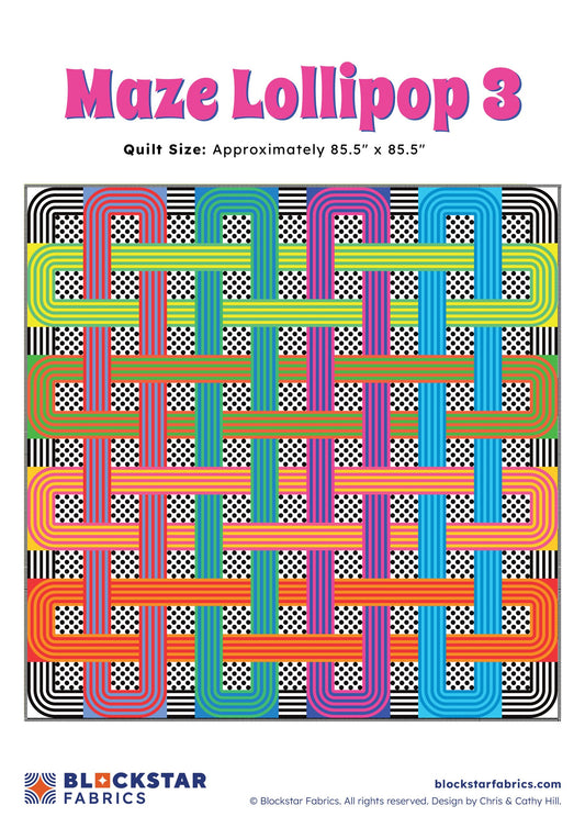 Pattern ~ Maze Lollipop 3 (Blockstar Fabrics)