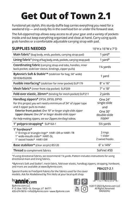 Pattern ~ Get Out of Town 2.1