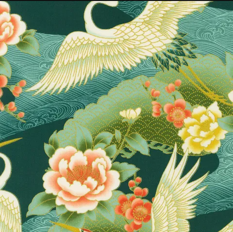 Fabric~ Imperial Collection: Honoka (Teal) #21930-213