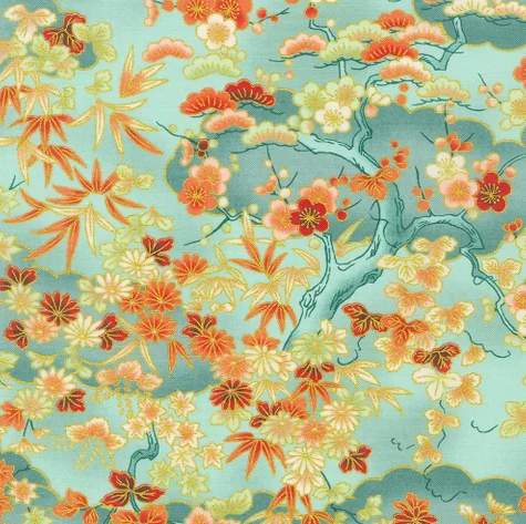 Fabric~ Imperial Collection: Honoka (Aqua) #21935-70