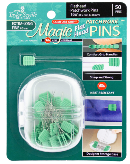 Magic Flat Head Pins - Extra Long (pk 50)