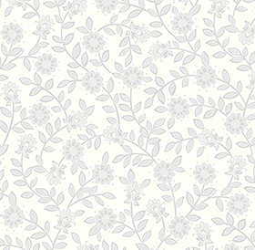 Wide Back - White/Grey Field Floral