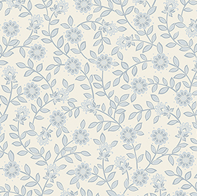 Wide Back - Blue/White  Field Floral