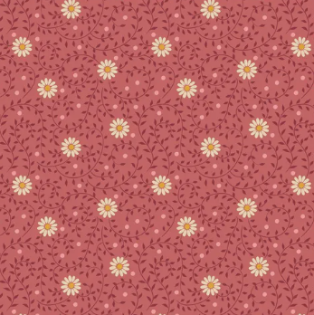 Fabric ~ TILDA Sanctuary -Daisydream Rhubarb - 100563