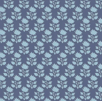 Fabric ~ TILDA Sanctuary - Mira Blue - 110109