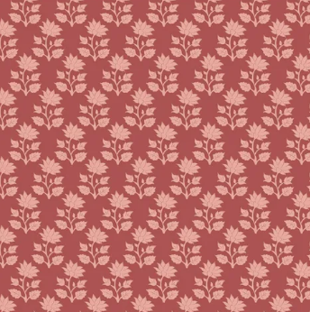 Fabric ~ TILDA Sanctuary - Mira Rhubarb - 110105