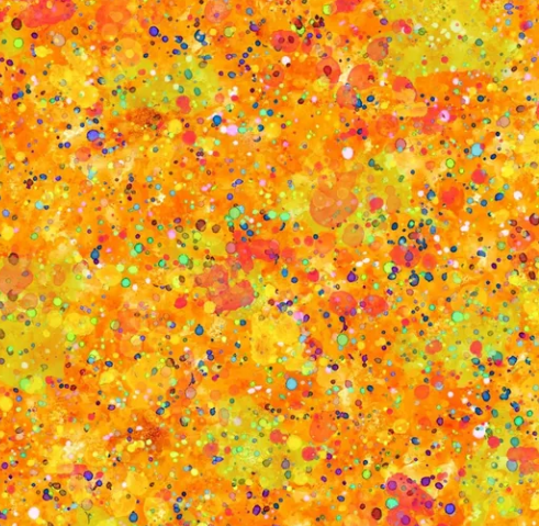 Fabric - Oasis -  orange splatter #59-7692