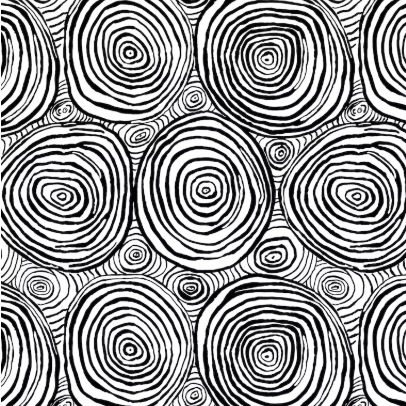 Wide Back - Kaffe Fassett Collective - 108" - Onion Rings - Black and white